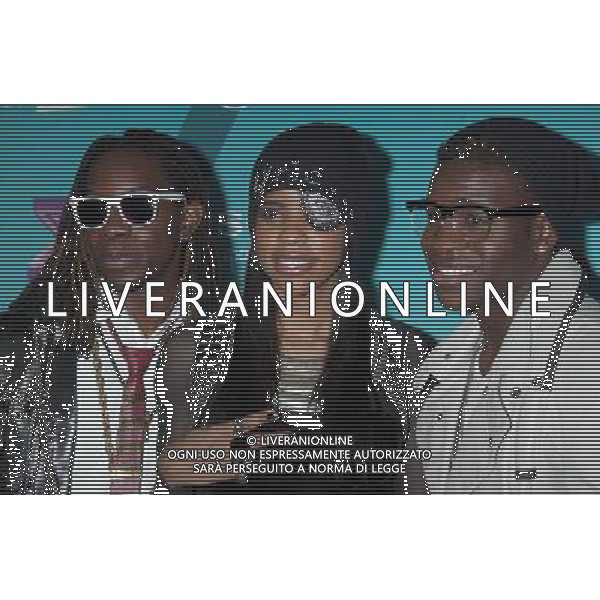 05 November 2012 - Beverly Hills, California - Lyric 145, Jemelle Joseph, Lyric Da Queen and Julien Joseph. \'The X Factor\' Season 2 Finalists Party held at The Bazaar at The SLS Hotel Beverly Hills. Photo Credit: Russ Elliot/AdMedia /AGENZIA ALDO LIVERANI SAS/ITALY ONLY - EDITORIAL USE ONLY