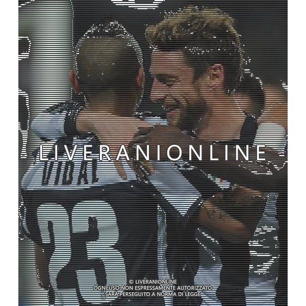UEFA Champions League 2012/2013 Gruppo E Torino - 07.11.2012 Juventus-Nordsjaelland Nella Foto:vidal esulta con marchisio /Ph.Vitez-Ag. Aldo Liverani