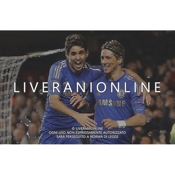 Chelsea\'s Fernando Torres celebrates scoring his sides first goal 1-0 Football - UEFA Champions League Group E - Chelseav Shakhtar Donetsk - Wednesday 7th November 2012 - Stamford Bridge - London © CameraSport - 43 Linden Ave. Countesthorpe. Leicester. England. LE8 5PG - Tel: +44 (0) 116 277 4147 - admin@camerasport.com - www.camerasport.com AG ALDO LIVERANI S A S ONLY ITALY