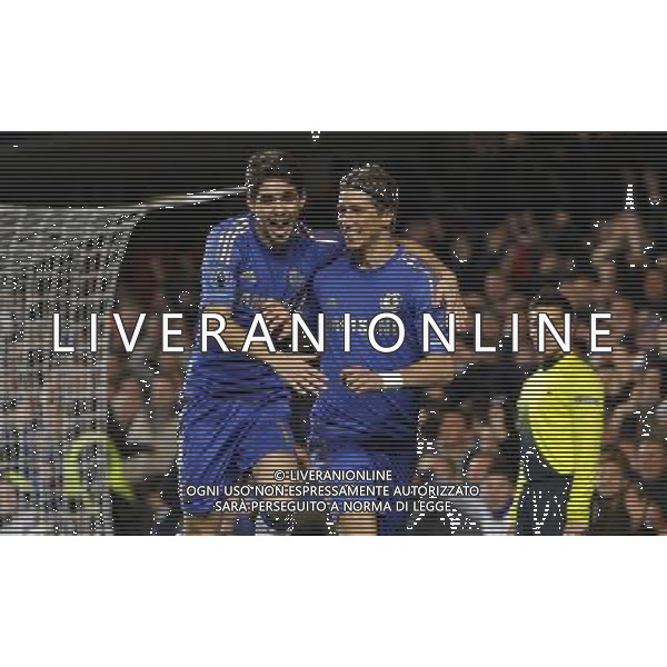 Chelsea\'s Fernando Torres celebrates scoring his sides first goal 1-0 Football - UEFA Champions League Group E - Chelseav Shakhtar Donetsk - Wednesday 7th November 2012 - Stamford Bridge - London © CameraSport - 43 Linden Ave. Countesthorpe. Leicester. England. LE8 5PG - Tel: +44 (0) 116 277 4147 - admin@camerasport.com - www.camerasport.com AG ALDO LIVERANI S A S ONLY ITALY