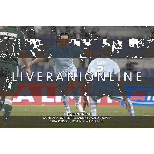 Roma - 08/11/2012 - Stadio Olimpico - Uefa Europa League 2012/2013 - Girone J - Lazio vs Panathinaikos - nella foto: L\'esultanza di Sergio Floccari dopo il gol del 3 a 0 Â© Fabrizio Corradetti - Ag. Aldo Liverani sas