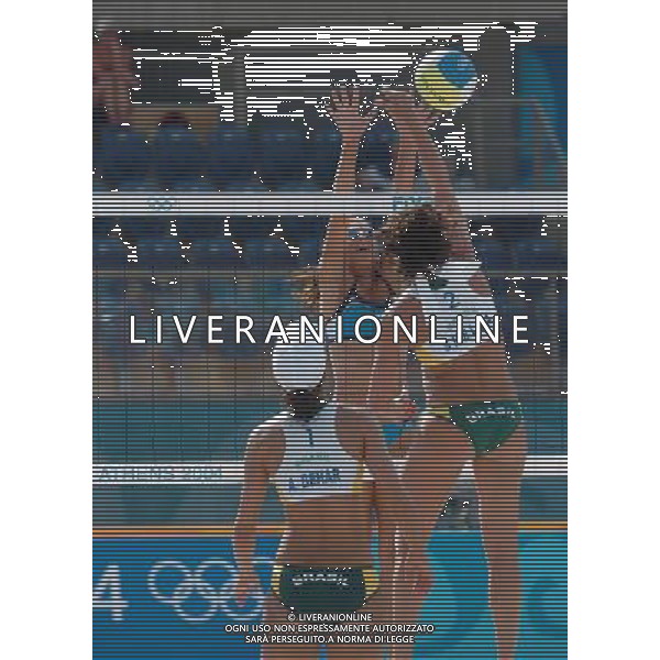 Atene 17-08-2004 olimpiadi 2004 beach volley femminile perrotta/gattelli:adriana bear/shelda nella foto perrotta lucilla ph marco luzzani/ag aldo liverani s.a.s.
