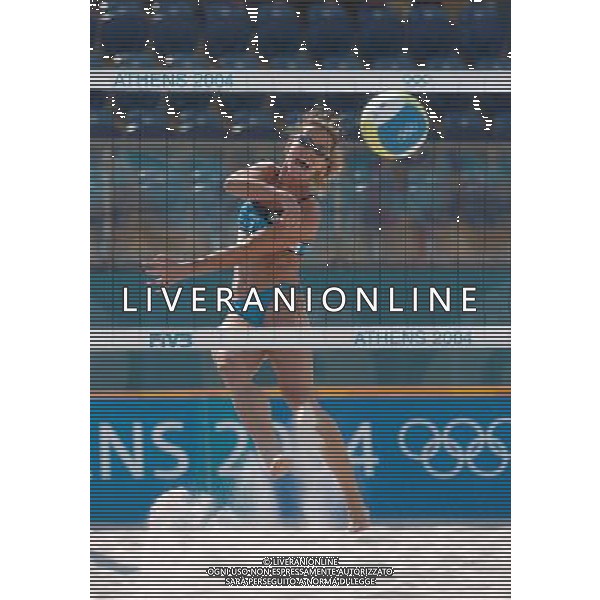 Atene 17-08-2004 olimpiadi 2004 beach volley femminile perrotta/gattelli:adriana bear/shelda nella foto gattelli daniela ph marco luzzani/ag aldo liverani s.a.s.