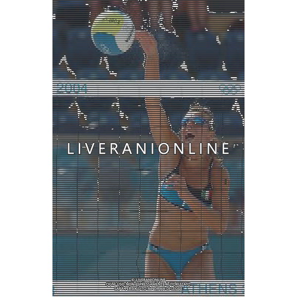 Atene 17-08-2004 olimpiadi 2004 beach volley femminile perrotta/gattelli:adriana bear/shelda nella foto perrotta lucilla ph marco luzzani/ag aldo liverani s.a.s.