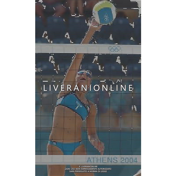Atene 17-08-2004 olimpiadi 2004 beach volley femminile perrotta/gattelli:adriana bear/shelda nella foto perrotta lucilla ph marco luzzani/ag aldo liverani s.a.s.