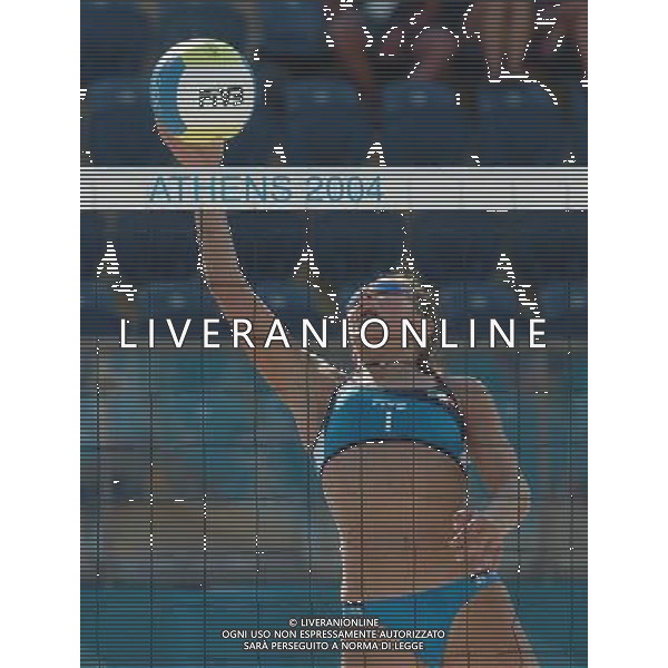 Atene 17-08-2004 olimpiadi 2004 beach volley femminile perrotta/gattelli:adriana bear/shelda nella foto perrotta lucilla ph marco luzzani/ag aldo liverani s.a.s.