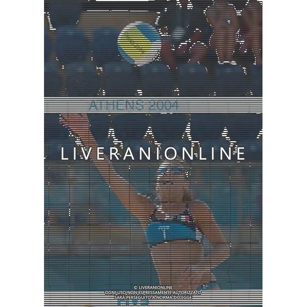 Atene 17-08-2004 olimpiadi 2004 beach volley femminile perrotta/gattelli:adriana bear/shelda nella foto perrotta lucilla ph marco luzzani/ag aldo liverani s.a.s.