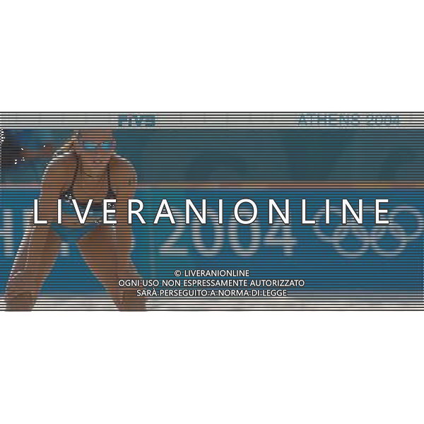 Atene 17-08-2004 olimpiadi 2004 beach volley femminile perrotta/gattelli:adriana bear/shelda nella foto perrotta lucilla ph marco luzzani/ag aldo liverani s.a.s.