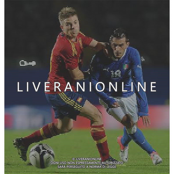 Amichevole Siena - 13.11.2012 Italia-Spagna U21 Nella Foto:sansone-illarramendi /Ph.Vitez-Ag. Aldo Liverani