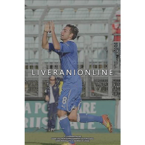 Frosinone - 14/11/2012 - Stadio Comunale Matusa - International Challenge Trophy - Nazionale Under 21 Lega Pro - Italia vs Russia - nella foto: L\'esultanza di Mattia Proietti Â© Fabrizio Corradetti - Ag. Aldo Liverani sas