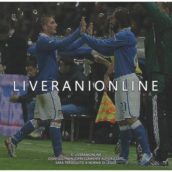 Amichevole Parma - 14.11.2012 Italia-Francia Nella Foto:sostituzione verratti pirlo /Ph.Vitez-Ag. Aldo Liverani