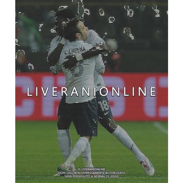 Amichevole Parma - 14.11.2012 Italia-Francia Nella Foto:gomis esulta con valbuena /Ph.Vitez-Ag. Aldo Liverani