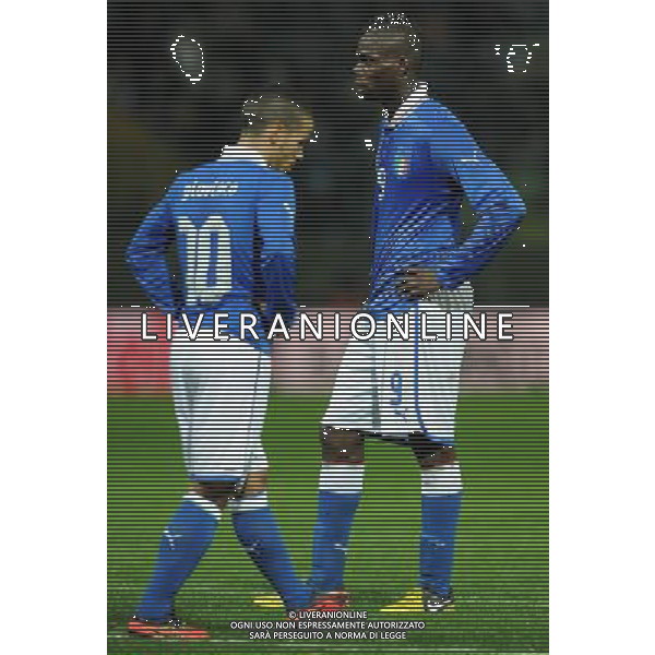 Amichevole Parma - 14.11.2012 Italia-Francia Nella Foto:Balotelli Mario-Giovinco Sebastian /Ph.Vitez-Ag. Aldo Liverani