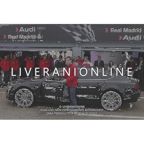 Real Madrid player Jesus Fernandez participates and recives new Audi during the presentation of Real Madrid\'s new cars made by Audi at the Jarama racetrack on November 8, 2012 in Madrid, Spain. Photo: Caroman / ALFAQUI /AGENZIA ALDO LIVERANI SAS/ITALY ONLY - EDITORIAL USE ONLY