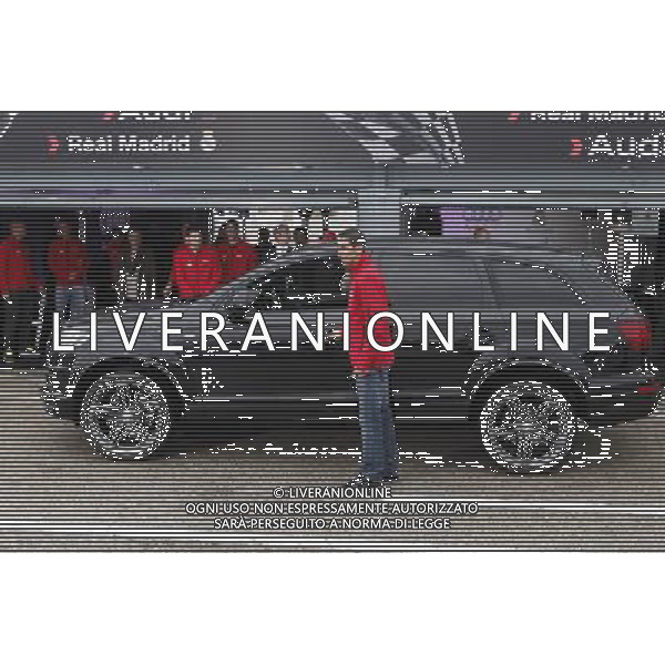 Real Madrid player Di Maria participates and recives new Audi during the presentation of Real Madrid\'s new cars made by Audi at the Jarama racetrack on November 8, 2012 in Madrid, Spain. Photo: Caroman / ALFAQUI /AGENZIA ALDO LIVERANI SAS/ITALY ONLY - EDITORIAL USE ONLY