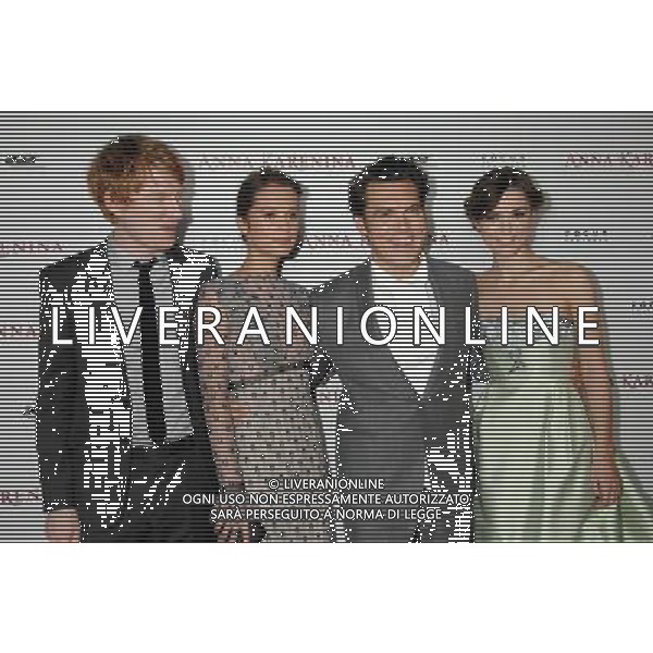 Domhnall Gleeson, Alicia Vikander, Joe Wright and Keira Knightley \'Anna Karenina\' Los Angeles Premiere at the ArcLight Cinemas Hollywood November 14, 2012 - Hollywood, California /AGENZIA ALDO LIVERANI SAS/ITALY ONLY - EDITORIAL USE ONLY