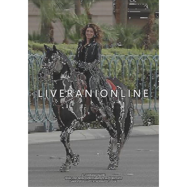 14 November 2012 - Las Vegas, Nevada - Shania Twain. Shania Twain arrives in style to the Colosseum at Caesars Palace to prepare for her new show, \'Shania: Still The One\' . Photo Credit: MJT/AdMedia /AGENZIA ALDO LIVERANI SAS/ITALY ONLY - EDITORIAL USE ONLY