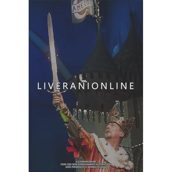 Cast members of Monty Python\'s \'Spamalot\' attend a press-preview at The Playhouse Theatre in London Stephen Tompkinson ©photoshot/Agenzia Aldo Liverani Sas - ITALY ONLY - EDITORIAL USE ONLY