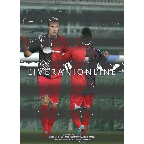 BERGAMO 18 NOVEMBRE 2012,nella foto DOPO GOL OMAR TORRI ,ph.francesco moro/Aldo Liverani