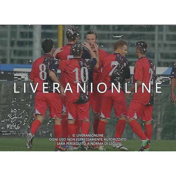 BERGAMO 18 NOVEMBRE 2012,nella foto DOPO GOL OMAR TORRI ,ph.francesco moro/Aldo Liverani