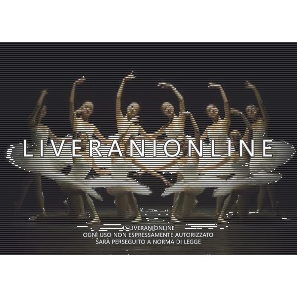 (121118) -- BEIJING, Nov. 18, 2012 () -- Dancers perform during the ballet \'Etudes \' Marguerite and Armand\' at the National Centre for the Peforming Arts in Beijing, capital of China, Nov. 17, 2012. The representative work \'etudes\' of Denmak School takes a special position in the history of ballet of the world. Well known for its grace in dancing, quality in art and high-demand in skills, \'etudes\' is considered a classical textbook of ballet appreciation. (/Luo Xiaoguang) (zc) ©photoshot/AGENZIA ALDO LIVERANI SAS - ITALY ONLY - Ballerine e Ballerini di danza classica durante il balletto \'Etudes \' Marguerite and Armand\' presso il Centro Nazionale per le Arti Peforming di Pechino , capitale della Cina, 17 novembre 2012.