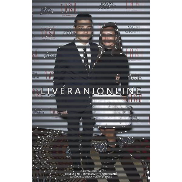 17 November 2012 - Las Vegas, Nevada - Rami Malek, Aimee Roberts. Twilight cast members Angela Sarafyan and Rami Malec celebrate movie release at Tabu inside MGM Grand Las Vegas. Photo Credit: MJT/AdMedia /AGENZIA ALDO LIVERANI SAS/ITALY ONLY - EDITORIAL USE ONLY