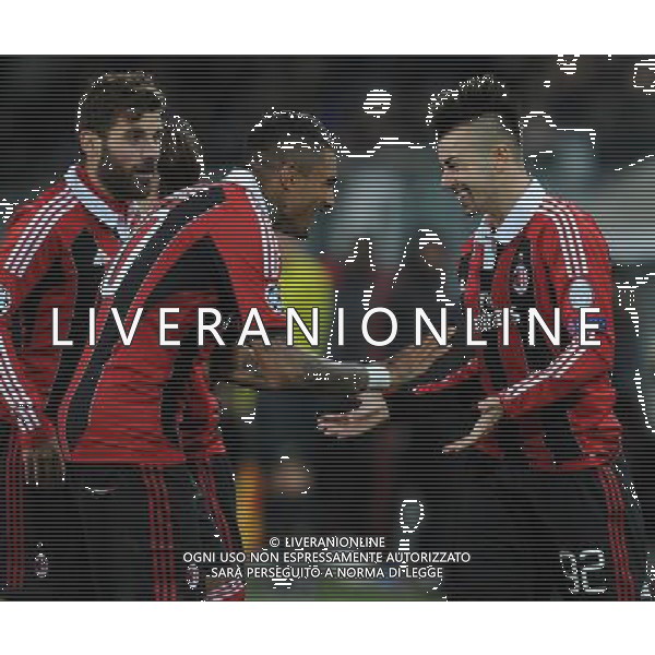 UEFA Champions League 2012/2013 Gruppo C Bruxelles- 21.11.2012 Anderlecht-Milan Nella Foto:el shaarawy esulta con boateng /Ph.Vitez-Ag. Aldo Liverani