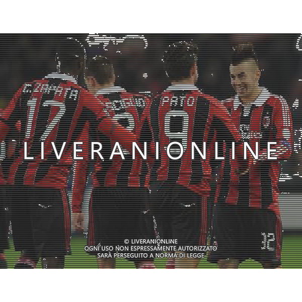 UEFA Champions League 2012/2013 Gruppo C Bruxelles- 21.11.2012 Anderlecht-Milan Nella Foto:pato esulta con el shaarawy /Ph.Vitez-Ag. Aldo Liverani