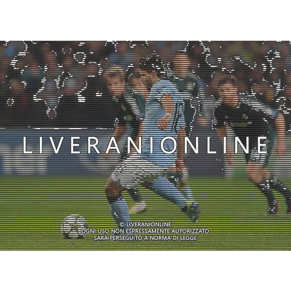 Manchester City\'s Sergio Aguero scores his team\'s goal from the penalty spot..Football - UEFA Champions League Group D - Manchester City v Real Madrid - Wednesday 21st November 2012 - Etihad Stadium - Manchester.. AG ALDO LIVERANI S A S ONLY ITALY
