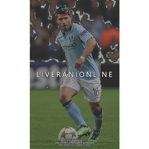 Manchester City\'s Sergio Aguero on the ball..Football - UEFA Champions League Group D - Manchester City v Real Madrid - Wednesday 21st November 2012 - Etihad Stadium - Manchester.. AG ALDO LIVERANI S A S ONLY ITALY