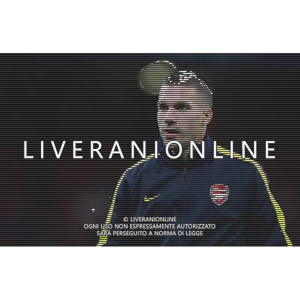 Arsenal\'s Lukas Podolski ..Football - UEFA Champions League Group B - Arsenal v Montpellier - Wednesday 21st November 2012 - Emirates Stadium - London.. AG ALDO LIVERANI S A S ONLY ITALY
