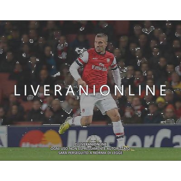 Arsenal\'s Lukas Podolski ..Football - UEFA Champions League Group B - Arsenal v Montpellier - Wednesday 21st November 2012 - Emirates Stadium - London.. AG ALDO LIVERANI S A S ONLY ITALY