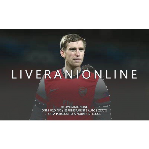 Arsenal\'s Per Mertesacker ..Football - UEFA Champions League Group B - Arsenal v Montpellier - Wednesday 21st November 2012 - Emirates Stadium - London.. AG ALDO LIVERANI S A S ONLY ITALY