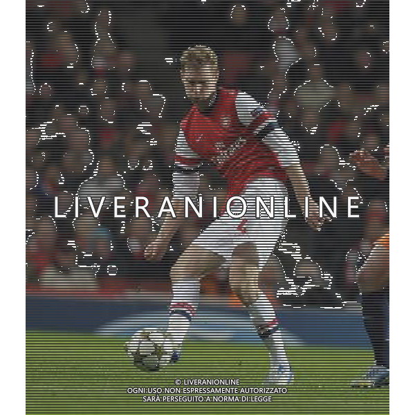 Emirates Stadium Arsenal v Montpelier (2-0) Champions League Group B 21/11/2012 Per Mertesacker (Arsenal) Photo:Roger Parker Fotosports International ©photoshot/AGENZIA ALDO LIVERANI SAS - ITALY ONLY - EDITORIAL USE ONLY