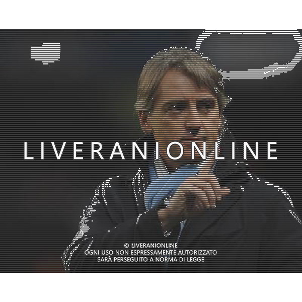 Roberto Mancini Manager Manchester City 2012/13 Manchester City v Real Madrid 21/11/12 UEFA Champions League Photo: Robin Parker Fotosports International AG ALDO LIVERANI S A S ONLY ITALY
