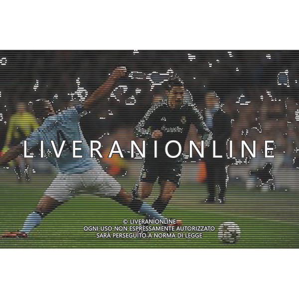 Cristiano Ronaldo Real Madrid 2012/13 Vincent Kompany Manchester City Manchester City v Real Madrid (1-1) 21/11/12 UEFA Champions League Photo: Robin Parker Fotosports International AG ALDO LIVERANI S A S ONLY ITALY