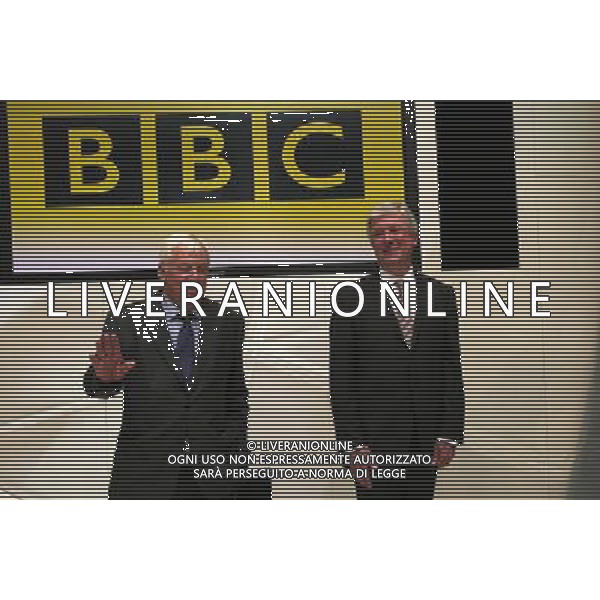 Lord Tony Hall new BBC director general (R) and BBC Trust chairman Lord Patten pose for a photograph during a photocall at BBC broadcasting house in central London 22 November 2012. The chief executive of the Royal Opera House and the BBC\'s former director of news, Tony Hall, has been appointed the corporation\'s new director general. The appointment follows the resignation of George Entwistle earlier this month after just 54 days in the job. AG ALDO LIVERANI S A S ONLY ITALY
