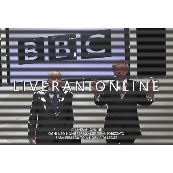 Lord Tony Hall new BBC director general (R) and BBC Trust chairman Lord Patten pose for a photograph during a photocall at BBC broadcasting house in central London 22 November 2012. The chief executive of the Royal Opera House and the BBC\'s former director of news, Tony Hall, has been appointed the corporation\'s new director general. The appointment follows the resignation of George Entwistle earlier this month after just 54 days in the job. AG ALDO LIVERANI S A S ONLY ITALY