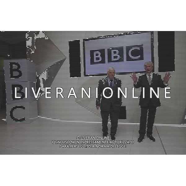 Lord Tony Hall new BBC director general (R) and BBC Trust chairman Lord Patten pose for a photograph during a photocall at BBC broadcasting house in central London 22 November 2012. The chief executive of the Royal Opera House and the BBC\'s former director of news, Tony Hall, has been appointed the corporation\'s new director general. The appointment follows the resignation of George Entwistle earlier this month after just 54 days in the job. AG ALDO LIVERANI S A S ONLY ITALY