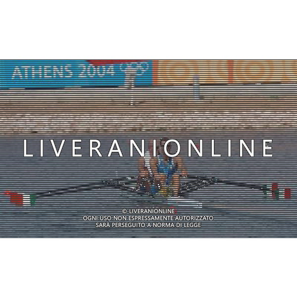OLIMPIADI DI ATENE 21/08/04 CANOTTAGGIO FINALE DUE DI COPPIA NELLA FOTO SARTORI ALESSIO E GALTAROSSA ROSSANO PH MARCO LUZZANI/AG.ALDO LIVERANI