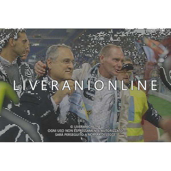 Roma - 22/11/2012 - Stadio Olimpico - Uefa Europa League 2012/2013 - Girone J - Lazio vs Tottenham - nella foto: Paul Gascoigne e Claudio Lotito Â© Fabrizio Corradetti - Ag. Aldo Liverani sas