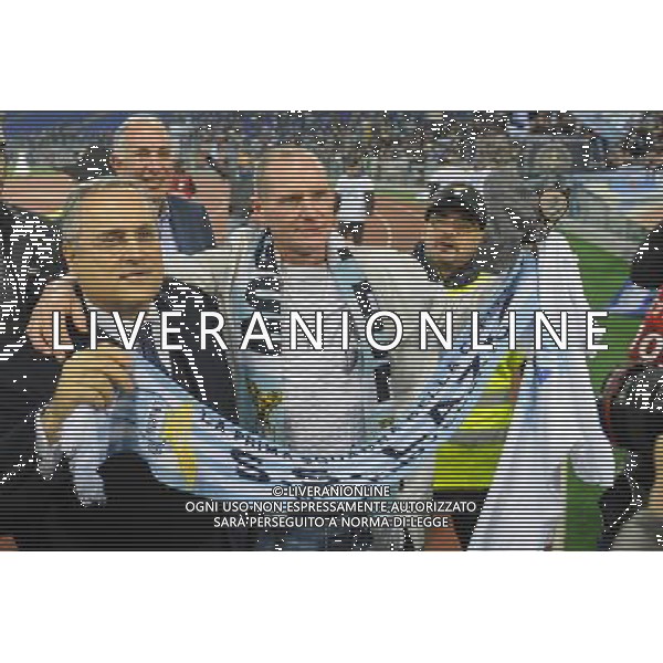 Roma - 22/11/2012 - Stadio Olimpico - Uefa Europa League 2012/2013 - Girone J - Lazio vs Tottenham - nella foto: Paul Gascoigne e Claudio Lotito Â© Fabrizio Corradetti - Ag. Aldo Liverani sas