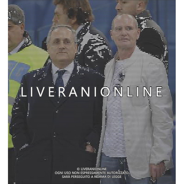 Roma - 22/11/2012 - Stadio Olimpico - Uefa Europa League 2012/2013 - Girone J - Lazio vs Tottenham - nella foto: Paul Gascoigne e Claudio Lotito Â© Fabrizio Corradetti - Ag. Aldo Liverani sas