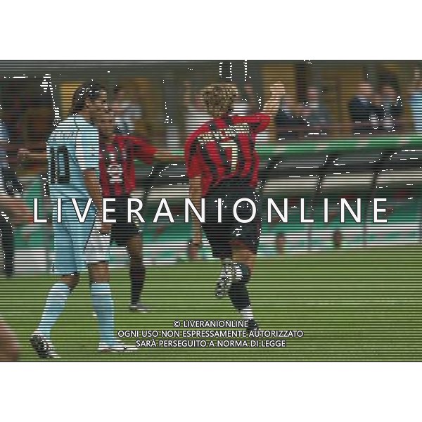 Milano Stadio di san Siro 21/08/2004 Milan - Lazio Supercoppa Italiana nella foto andriy shevchenko esultante dopo il gol del 1 - 0 foto filippo venezia/ag aldo liverani