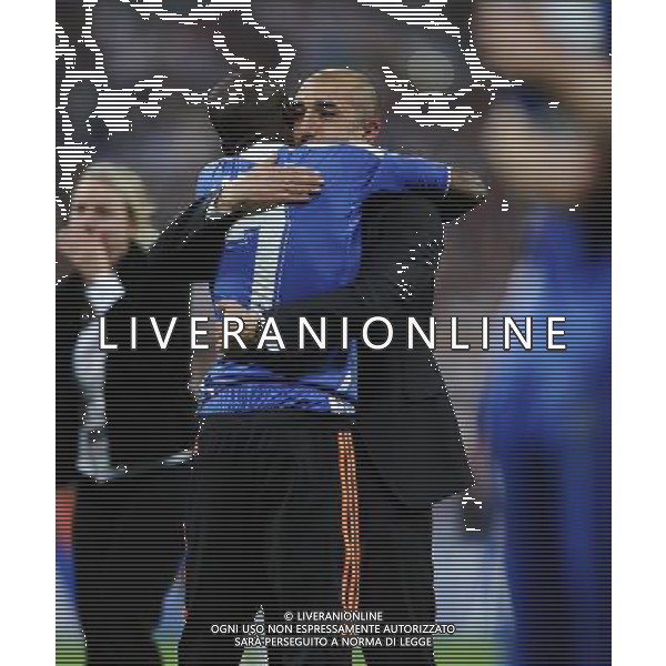 An Emotional Manager Roberto Di Matteo after the final whistle Chelsea Champions League Final 2012 Bayern Munich Vs Chelsea 19/05/12 Champions League Final 2012 Chelsea Win on Penalties AET Photo: Robin Parker Fotosports International AG ALDO LIVERANI S A S ONLY ITALY