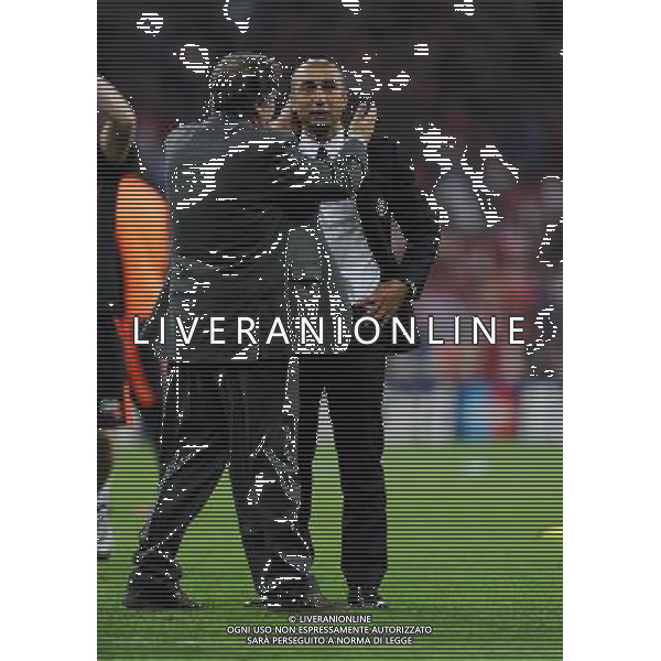 An Emotional Manager Roberto Di Matteo after the final whistle Chelsea Champions League Final 2012 Bayern Munich Vs Chelsea (1-1) AET Chelsea Win on Penalties (4-3) 19/05/12 Champions League Final 2012 Photo: Robin Parker Fotosports International AG ALDO LIVERANI S A S ONLY ITALY