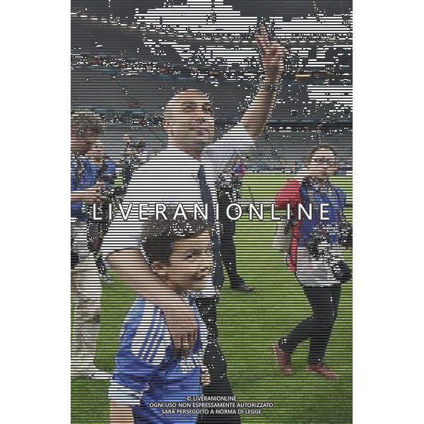 Roberto Di Matteo Manager Celebrates victory Chelsea Champions League Final 2012 Allianz Arena Munich Bayern Munich v Chelsea (1-1) AET Chelsea win on penalties 4-3 ) Champions League Final 19/05/2012 Photo: Fotosports International / Action Press AG ALDO LIVERANI S A S ONLY ITALY