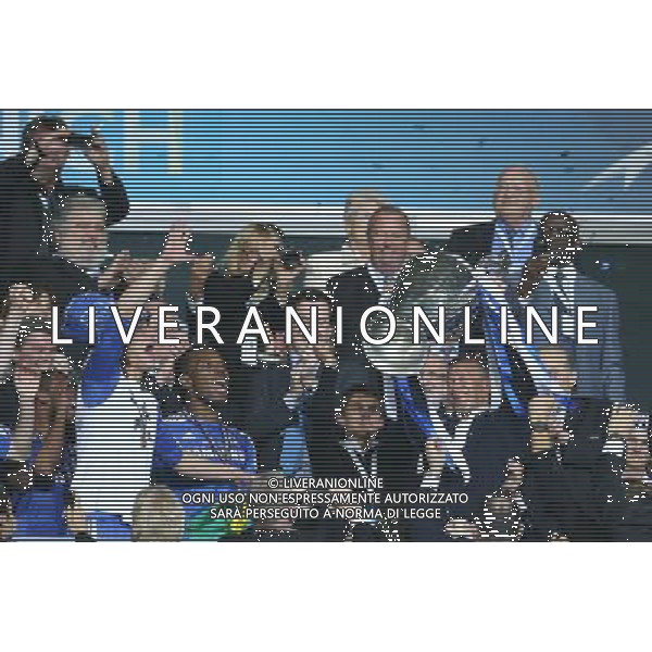 Roman Abramovich Owner Celebrates with the European Cup Chelsea Champions League Final 2012 Allianz Arena Munich Bayern Munich v Chelsea (1-1) AET Chelsea win on penalties 4-3 ) Champions League Final 19/05/2012 Photo: Robin Parker Fotosports International AG ALDO LIVERANI S A S ONLY ITALY