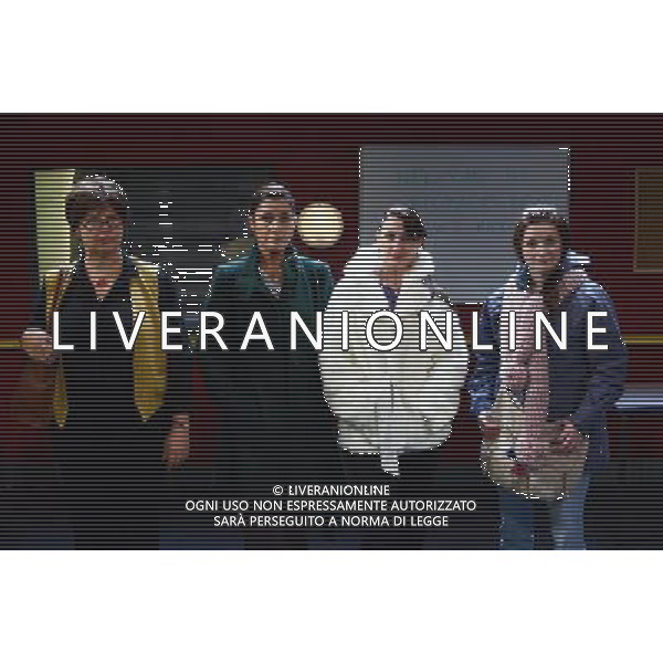 Denise Black, Amita Dhiri, Anglea Lonsdale and Sarah Smart in the theatre play \'The Pack\' at the Finsborough Theatre, London on the 27th November 2012 /AGENZIA ALDO LIVERANI SAS/ITALY ONLY - EDITORIAL USE ONLY