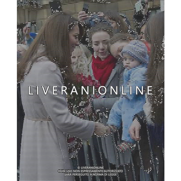 The Duke and Duchess arrived at the Guildhall, meeting Civic dignitaries and viewed the City Council\'s Insignia. Their Royal Highness\'s walked through the Market Square.THE DUCHESS MEETS JAMES WILLIAM DAVIES 5 MONTHS WHO WAS NAMED AFTER WILLIAM WITH MOTHER TESSA DAVIES 35 /AGENZIA ALDO LIVERANI SAS/ITALY ONLY - EDITORIAL USE ONLY
